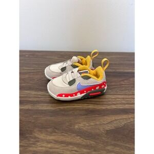 Nike Air Max 90 Crib Baby Sneakers Beige Red Polka Dot DR0407-200 Size 3C Kids